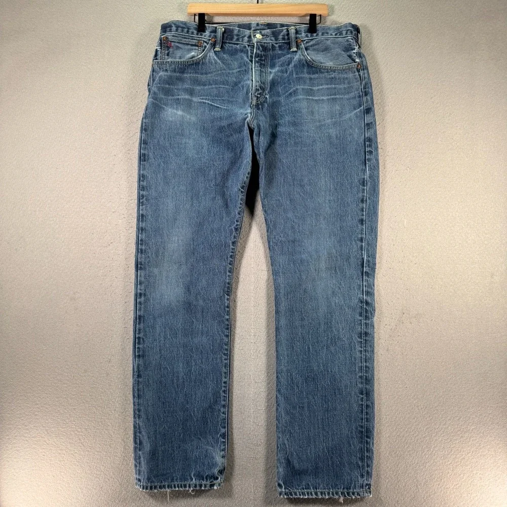 Vintage Polo Ralph Lauren Classic‎ Jeans Mens 38x34 Blue Lightwash Denim Stretch